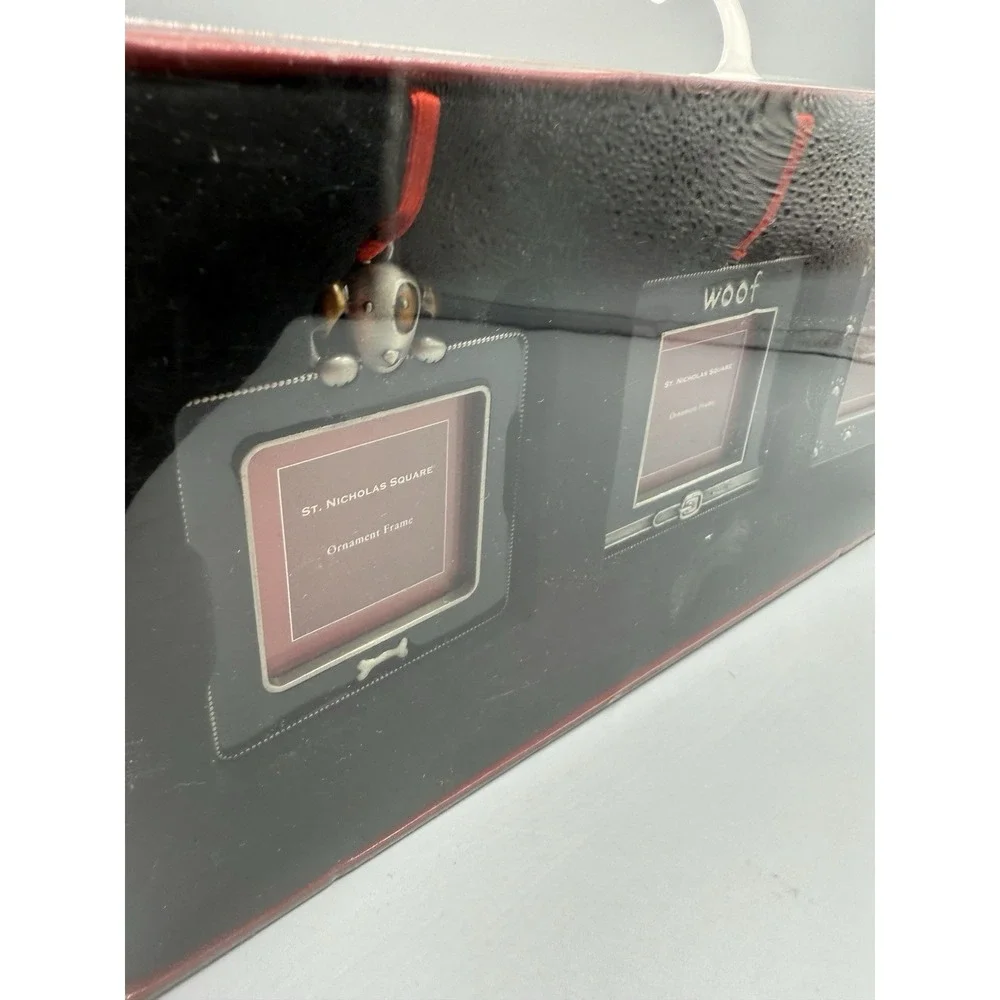 St. Nicholas Square - Set of 3 Photo Frames (Dog, Woof, Paw Print)